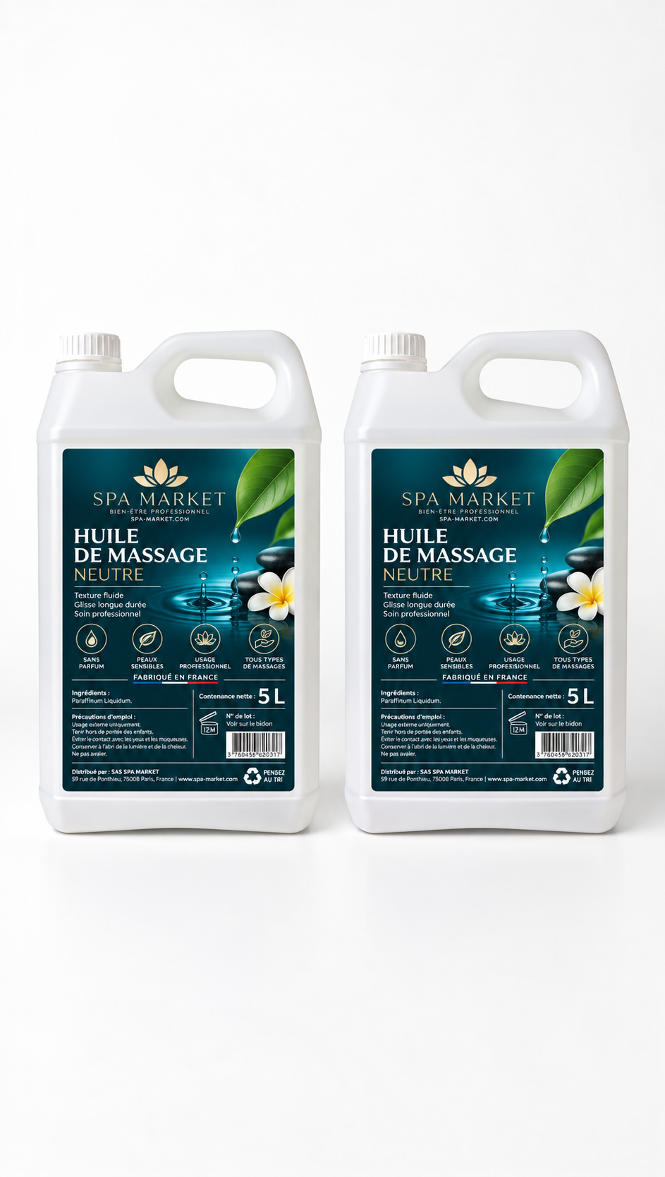 Huile de Base Médicale Neutre pour Massage et Physiothérapie - 10 Litres
