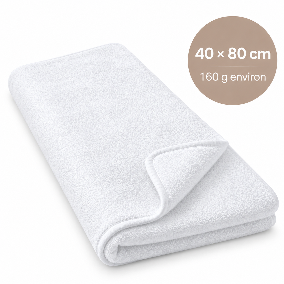 Serviette Visage Pur Coton - 40*80cm - Qualité Hotel - Spa -160g environ (550g /m2)